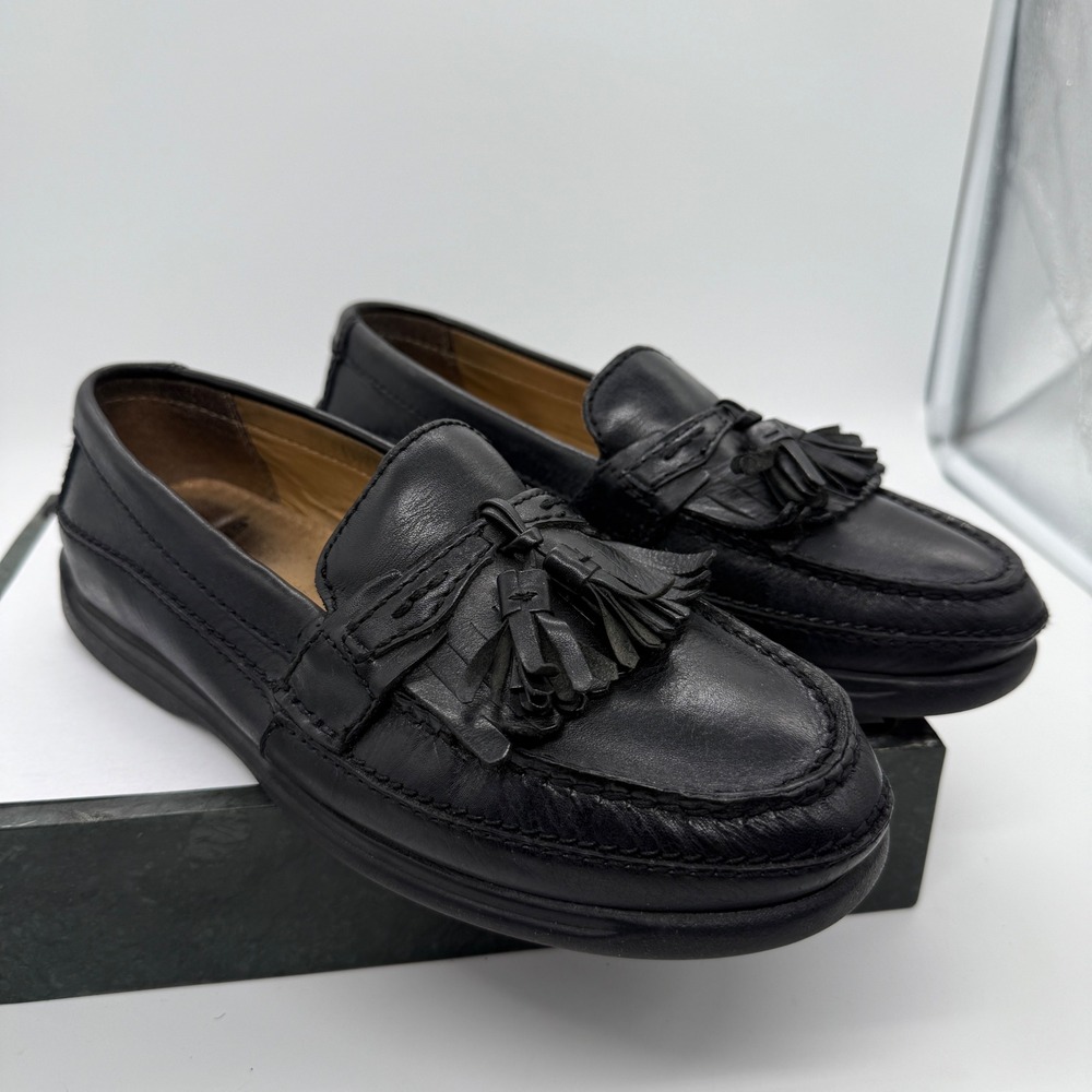 Dockers Loafers Mens 8 M Black Leather Tassel Kiltie 90-7325 Slip On Shoes